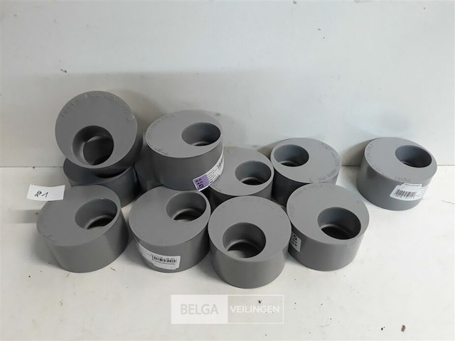 11 x verloop 80-40 pvc lijmverbinding - afbeelding 2 van  3
