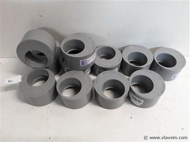 11 x verloop 80-50 pvc lijmverbinding - afbeelding 1 van  2