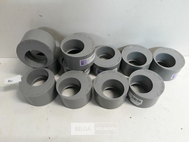 11 x verloop 80-50 pvc lijmverbinding - afbeelding 1 van  3