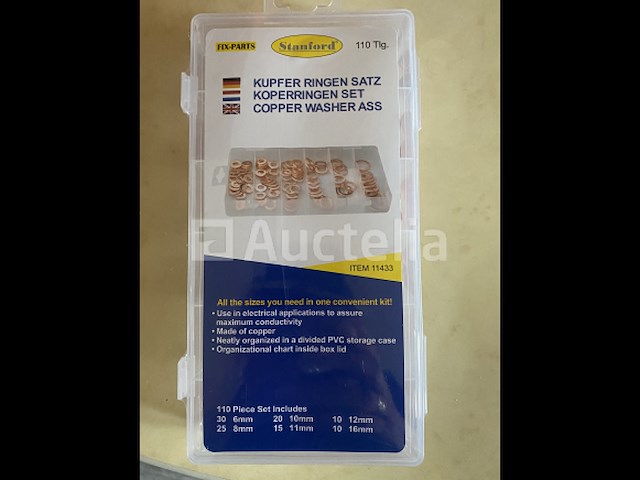 110 delige koperringen set - afbeelding 1 van  4