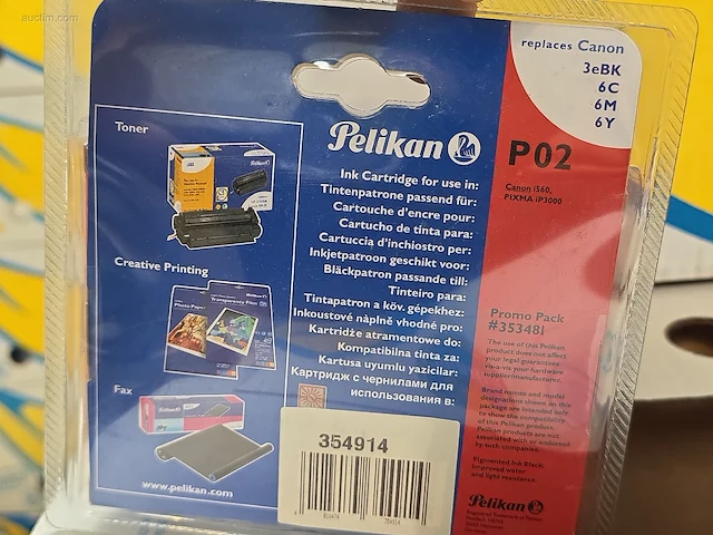 (110x) inktpatronen voor printers pelikan p02 - afbeelding 3 van  4