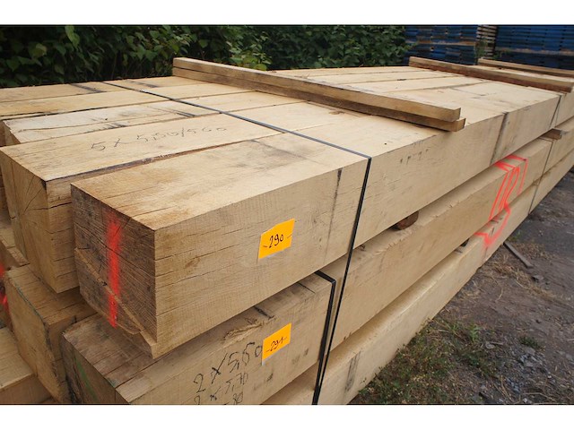 1,11 m³ eiken balken 200x200 - afbeelding 2 van  4