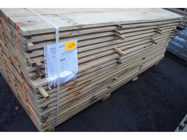 1,11 m³ eiken planken 22mm - afbeelding 1 van  3
