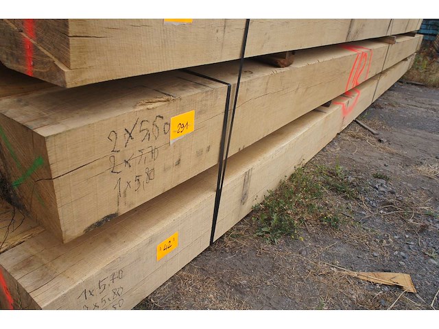 1,13 m³ eiken balken 200x200 - afbeelding 2 van  4