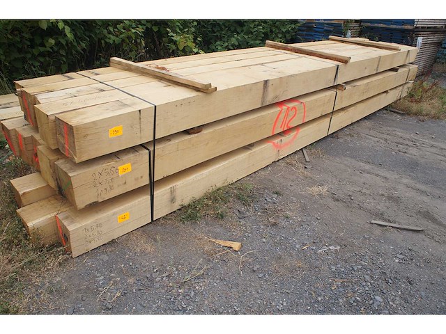 1,13 m³ eiken balken 200x200 - afbeelding 1 van  4