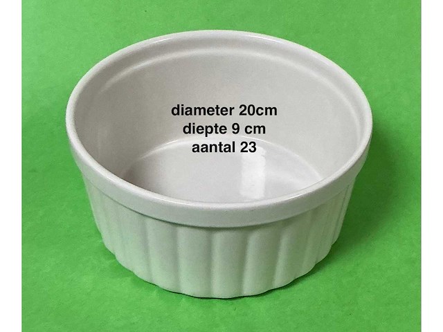 116x diverse witte stenen en glazen schalen en kommen (116x) - afbeelding 6 van  11