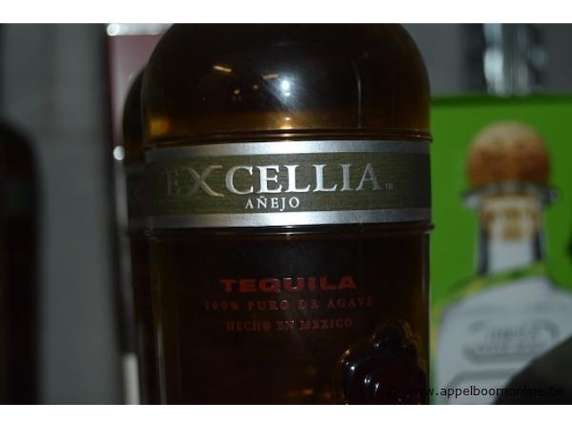 11x fles amber tequila, excellia, añejo, 100% puro de agave - afbeelding 2 van  4