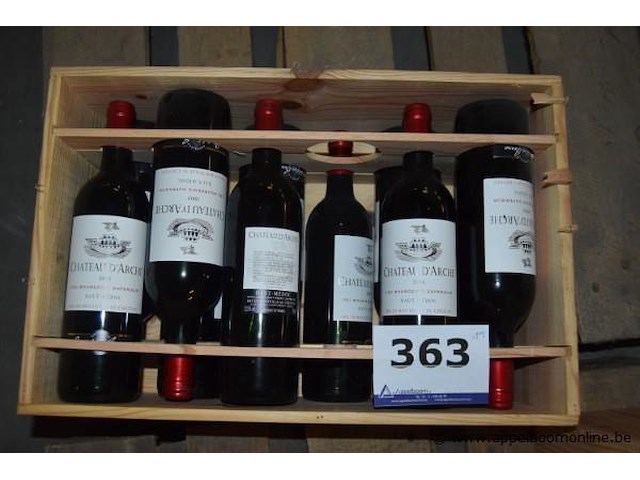 11x fles rode wijn, chateau d'arche, cru bourgeois supérieur haut-médoc, 2003, 75cl - afbeelding 1 van  3