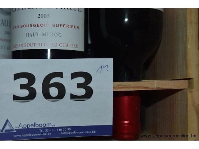 11x fles rode wijn, chateau d'arche, cru bourgeois supérieur haut-médoc, 2003, 75cl - afbeelding 3 van  3