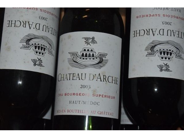 11x fles rode wijn, château d'arche, cru bourgeois supérieur haut-médoc, 2003, 75cl - afbeelding 2 van  3