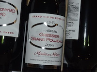 11x fles rode wijn, château gressier grand poujeaux, moulis en médoc, 2014, 75cl - afbeelding 2 van  2