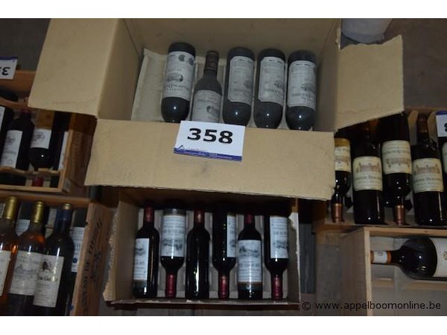 11x fles rode wijn, wo. chateau hourtin-ducasse, haut-medoc, 1998, 75cl - afbeelding 1 van  3