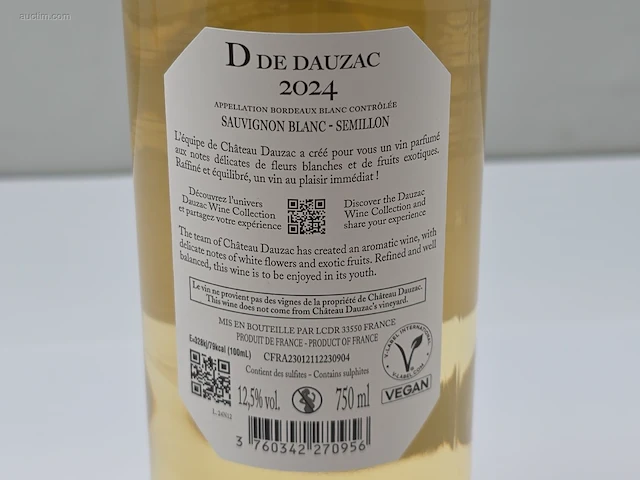 (11x) fles(sen) de dauzac bordeaux 75 - afbeelding 5 van  5