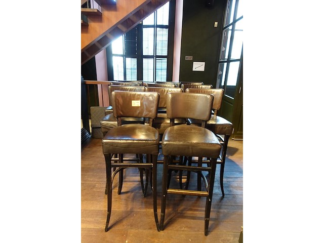 11x lederen barstoel - afbeelding 1 van  3