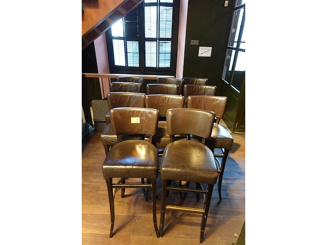 11x lederen barstoel - afbeelding 2 van  3