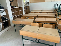 11x schoolbanken met vaste stoeltjes - afbeelding 2 van  2