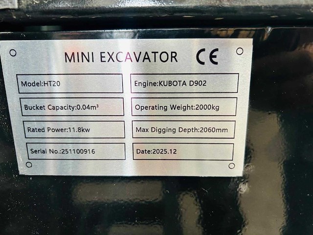 12-2025 - ht20pro - minigraafmachine 2000kg - afbeelding 20 van  22