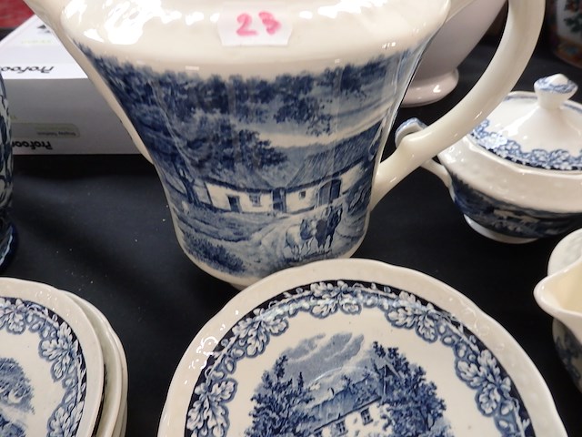 12 delig koffieservies boerenhoeve ( met merkteken) - afbeelding 3 van  4