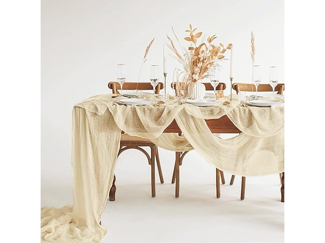 12-delige set tafellopers van kaasdoek - afbeelding 2 van  4