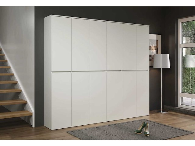 12-deurs multifunctionele kast, witte melamine - afbeelding 1 van  6