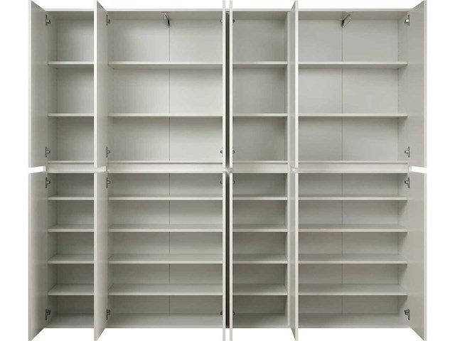 12-deurs multifunctionele kast, witte melamine - afbeelding 4 van  6
