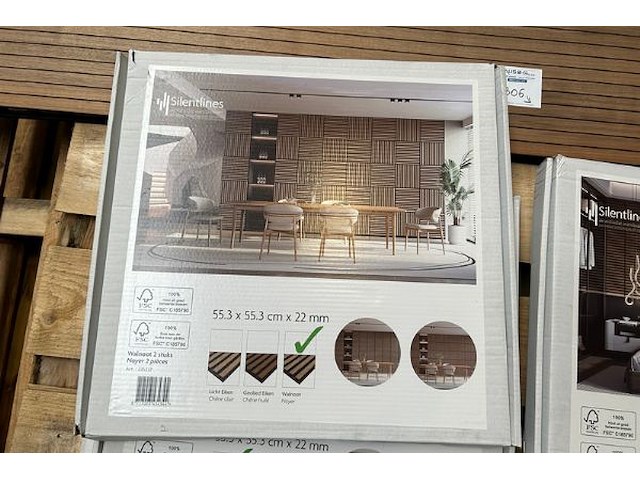 12 diverse akoustische wandpanelen - afbeelding 4 van  6