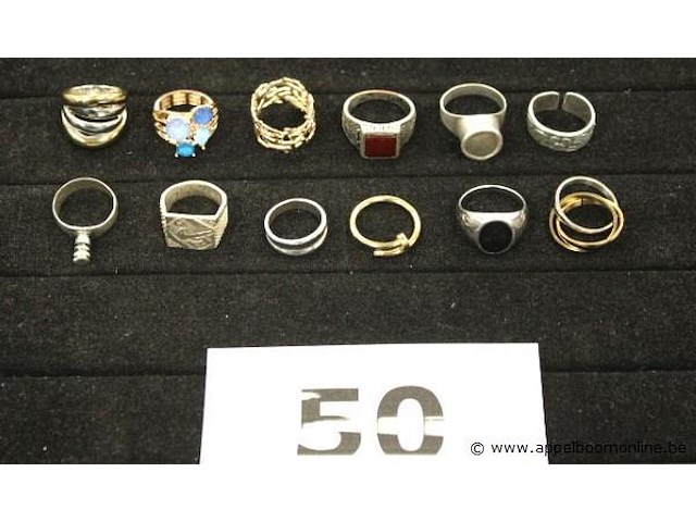 12 diverse ringen - afbeelding 1 van  4