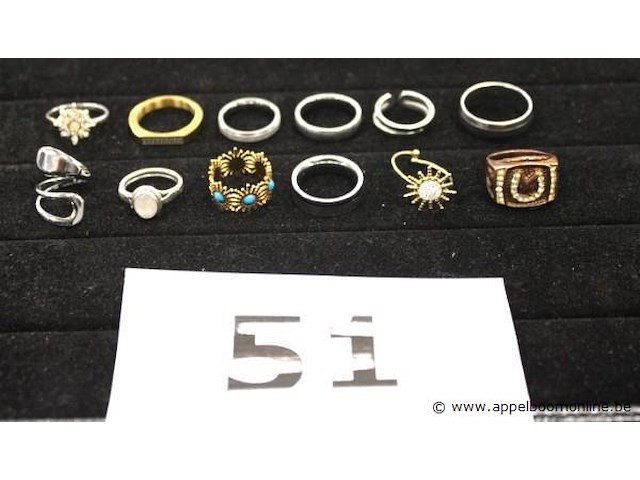 12 diverse ringen - afbeelding 1 van  4