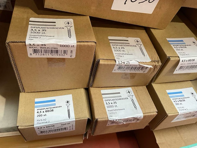12 dozen hout schroeven deels inox - afbeelding 3 van  7