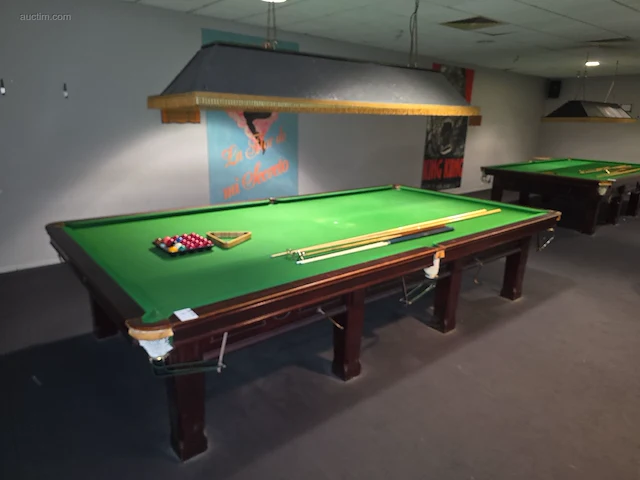 12 ft klassieke houten snookertafel bce - afbeelding 1 van  13