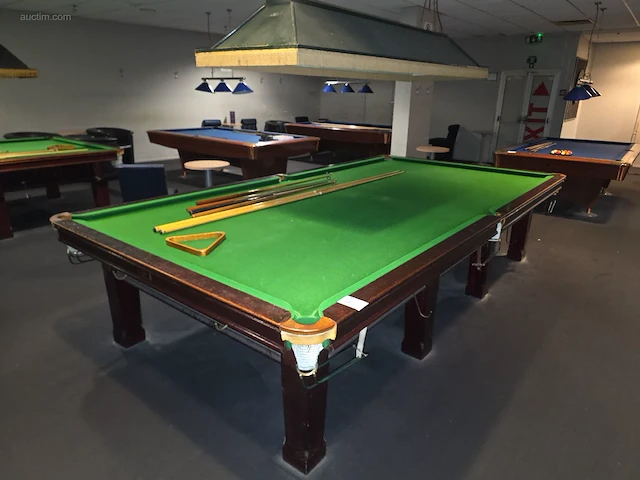 12 ft klassieke houten snookertafel bce - afbeelding 1 van  12