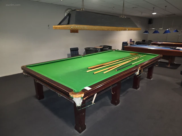12 ft klassieke houten snookertafel bce - afbeelding 1 van  14
