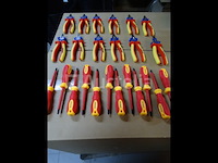 12 geïsoleerde universele tangen, 12 elektriciensschroevendraaiers