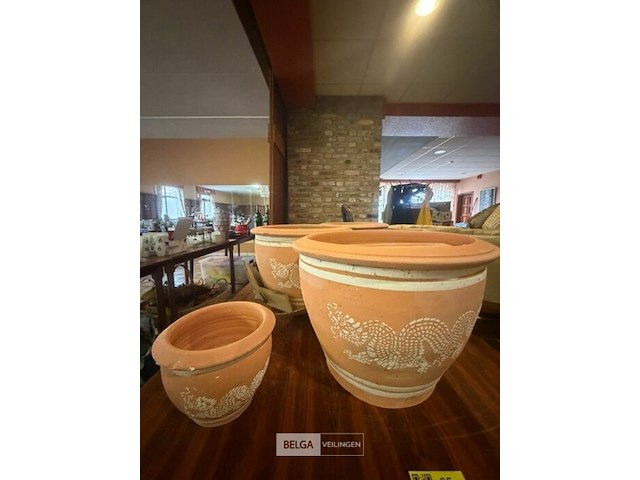 12 handgeschilderde bloempotten - afbeelding 2 van  2