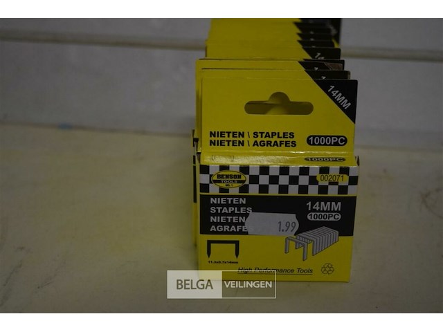12 pakjes nietjes 14mm - afbeelding 1 van  3