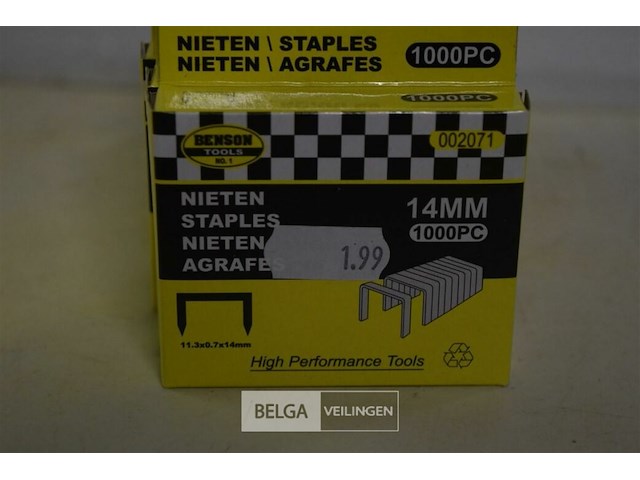 12 pakjes nietjes 14mm - afbeelding 2 van  3