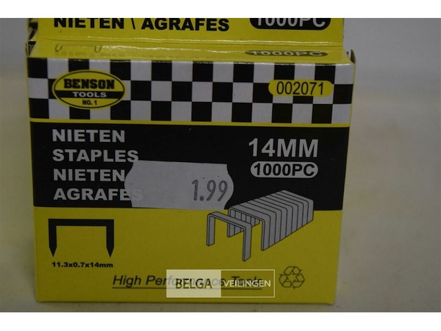 12 pakjes nietjes 14mm - afbeelding 3 van  3