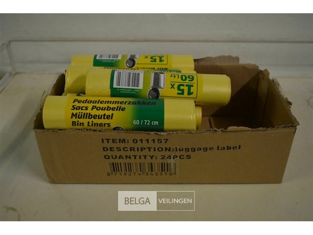 ±12 rollen vuilniszakjes 60x72cm - afbeelding 1 van  2