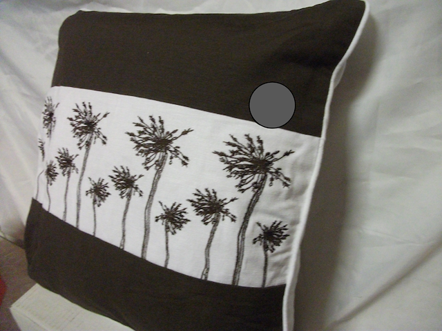 12 sierkussenslopen 500 x 500 mm kleur bruin met afb bomen - afbeelding 1 van  1