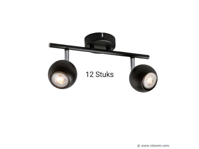 12 stuks abitaz plafondlamp bulma zwart - afbeelding 1 van  2