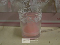 ±12 theelichtjes met hart kaarsjes - afbeelding 3 van  3