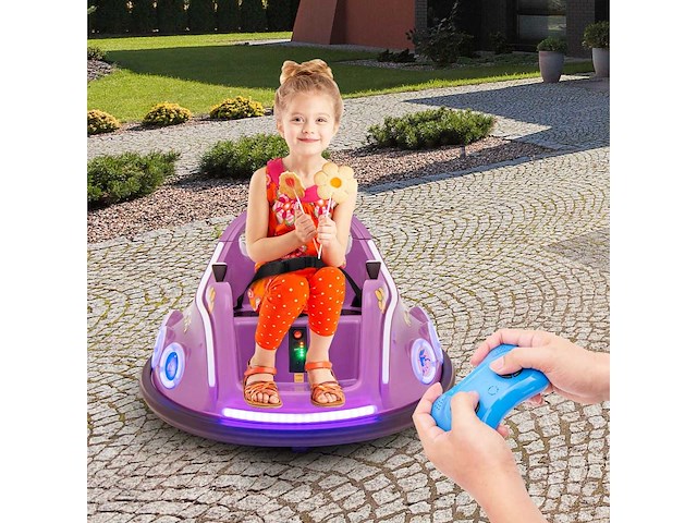 12 v elektrische botsauto met 360° rotatieafstandsbediening - afbeelding 1 van  4