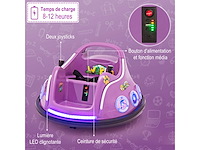 12 v elektrische botsauto met 360° rotatieafstandsbediening - afbeelding 4 van  4