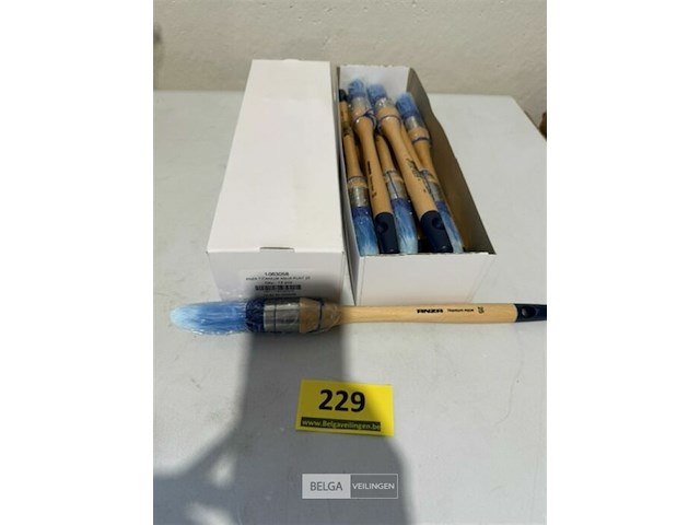 12 verfborstel anza titanium aqua punt 25 - afbeelding 2 van  3