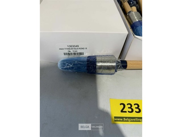 12 verfborstel anza titanium aqua rond 18 - afbeelding 1 van  3