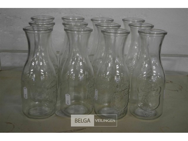 12 wijn/ waterkaraffen h= 20cm - afbeelding 1 van  1