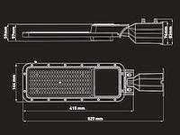 12 x 100w 5000k led straatverlichting met lens waterdicht kantelbaar - afbeelding 9 van  12
