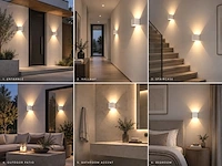 (12 x) 12 x 12w led wit wandlamp kubus duo licht...