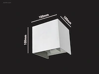 (12 x) 12 x 12w led wit wandlamp kubus duo licht... - afbeelding 9 van  10