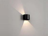 (12 x) 12 x 7w led zwart wandlamp rond duo licht... - afbeelding 7 van  11
